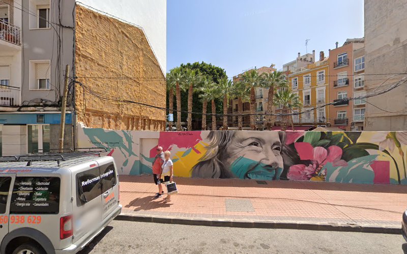 Mural "Luchando contra la Polio" de Art Mateo